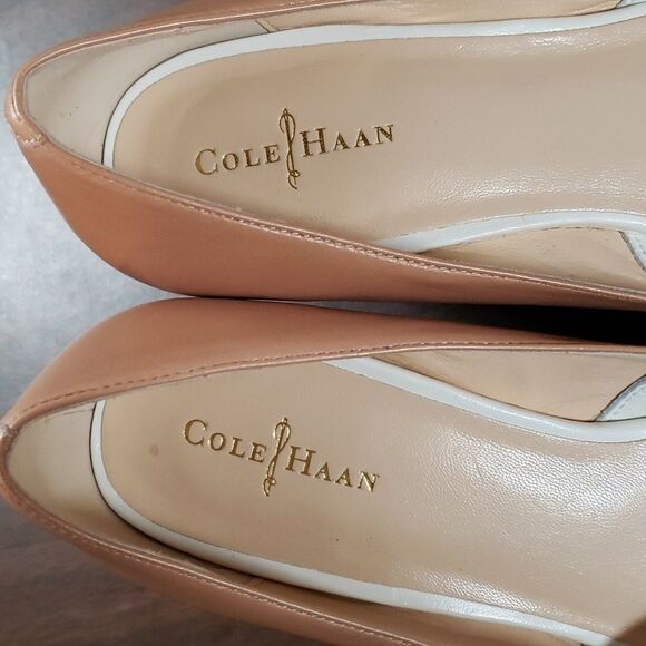 COLE HAAN Ava Open Toe Espadrille Wedges Size 8B Nike Air Technology Sole in Box - Picture 8 of 9